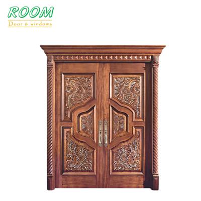 China Compressed Wooden Swing Door Double Door Design for sale