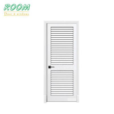 China Exterior swing shutter lowes louvered wooden door for sale