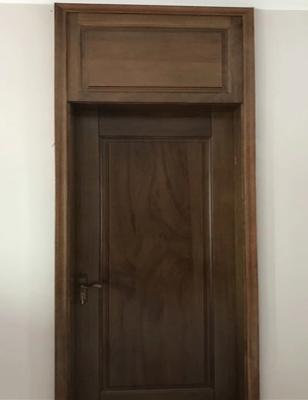 China Swing Solid Walnut Wood Part Door Design With Canton Factory Price for sale