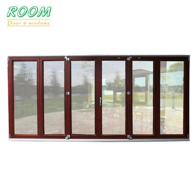 China Manufacture Folding Acoustic Glass Folding Door in Turkey for sale