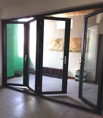 China Modern High Quality Aluminum Folding Door With Double Low E Glass For America Market for sale