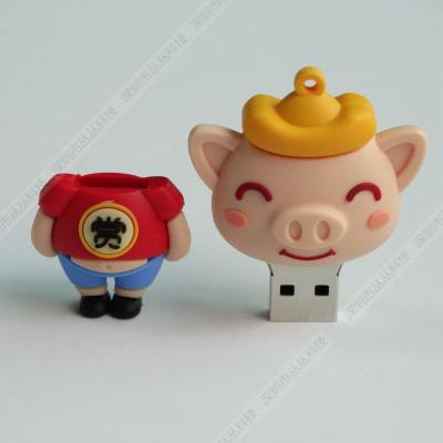 China Pen Prive Cartoon Pink Pig Pendrive 4GB 8GB 16GB 32GB 64GB Usb Flash Drive USB 2.0 Flash Memory Stick 128GB Gift for sale