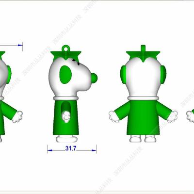 China Cute Soft PVC Custom USB Flash Drives, Cartoon 32GB USB Thumb Drives Google for sale