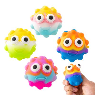 China Educational Toy Silicone Popping Push Bubble Funny 3D Squishy Person Ball Squeeze Squishy Squishy Person Toy For Kids Relieve Ball Stress for sale