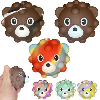 China Mini Squishy Animal Balls Fidget Toy Popper Relaxing Shape Toy Squeeze Ball Fidget Popper Funny Educational Rainbow 3D Balls for sale