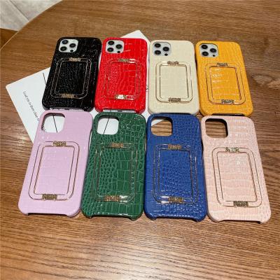 China New Design Anti-fall Women Fashion PU Leather Phone Case For Apple iphone 13 Pro Max Case With Stand for sale