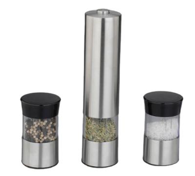 China Sustainable Electric Stainless Steel Salt And Pepper Mill Model No. EB610-3A for sale