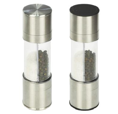 China Sustainable Hot Selling 2 In 1 Stainless Steel Salt And Pepper Mill EB793 S&P Double Grinder for sale