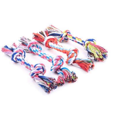 China Braided Cotton Rope Dog Teeth Feeds Stabilized Dog Teeth Feeds Dog Toys Knotted Rope Bite Bone Molars Dog Toy for sale