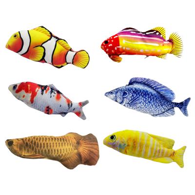 China New arrival cats simulation fish vibration fish toy pet electric fish toy automatic plush cat toy for sale