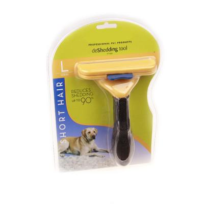 China Furoby Sustainable Pet Products Stainless Steel Pet Grooming Hair Fur Remover Comb Deshedding Tools Fur Remover For Dog for sale