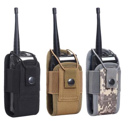 China 1000D Nylon Tactical Molle Radio Holder Walkie Talkie Pouch Case For Duty Belt Waist Bag Radio Holster for sale