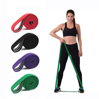 China Workout Exercise Forming Long OEM Resistance Yoga Bands Workout Stretch Durable Anti-Slip Fabric Loop Gym Pull Up Bands Set for sale