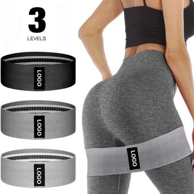 China 3pcs Fitness Anti-Slip Loop Stretch Resistance Non-Slip Yoga Bands Set Exercise Hip/Leg Cloth Booty Bands for sale