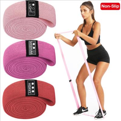 China OEM Anti-Slip Multi-Function Fabric Long Resistance Yoga Bands Set Loop Stretch Anti-Slip Full Body Exercise Bands for sale