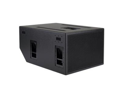 China Black 1600 Watts RMS Indoor Speaker System Dual 18 inch Compact Subwoofer Box for sale