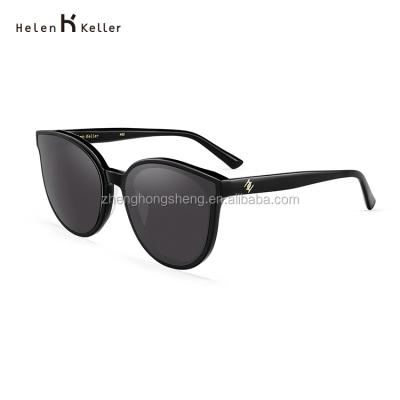 China Fashion Sunglasses Fashion Women Acetate Black Frame Nylon Polarized Lens Sunglasses for sale