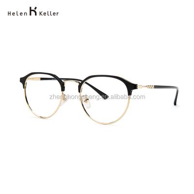 China For Reading Glasses Fashion Women Eyebrow Trimming Glossy Black TR90 Optical Glass Frame for sale