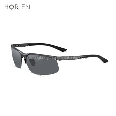 China Fashion Sunglasses Summer Stylish Wear Dark Gray TAC Lens Sports Men Customize Sun Glasses for sale