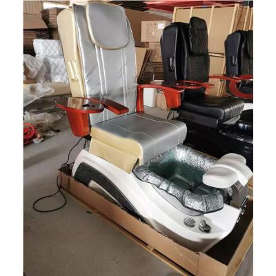 China Dong Wholesale Black Beauty Nail Salon Furniture Modern Luxury Modern Reclining Portable No Foot Spa Manicure Pedicure Plumbing Chair for sale