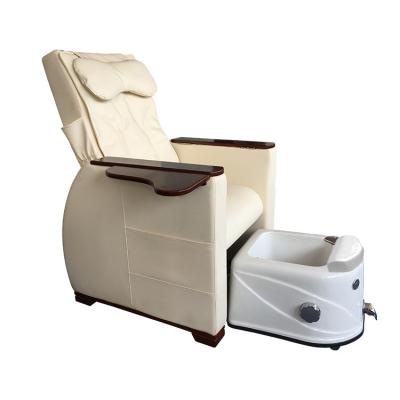 China Dongpin Modern Luxury Hot Sale High Quality Electric Foot Massage Chair Cream Plated Acrylic Pedicure Chair Groups Massage For Beauty for sale