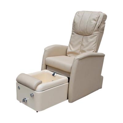 China Dongpin Modern Luxury Cream Plated Massage Pedicure Chair With 4 Groups Foot Massage Mechanic Chair For Beauty Salon for sale