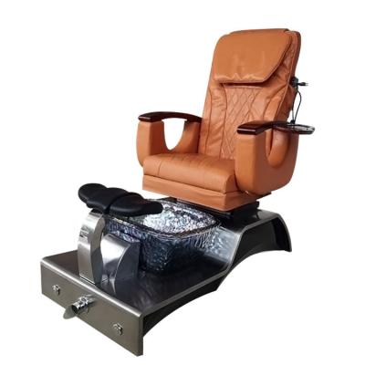 China Dongpin modern luxury gold plated massage pedicure chair with 4 groups massage mechanical chair foot for beauty salon for sale