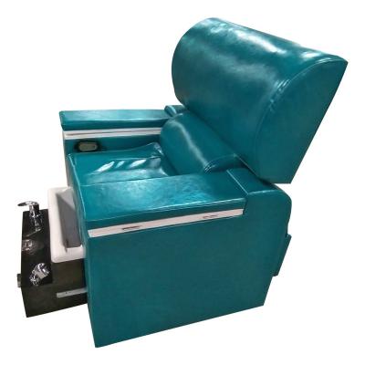 China Hot Sale Modern Luxury Blue Dongpin PU Leather Back Massager Pedicure Chairs Color Customizable Drainage Pump For Beauty Salon for sale