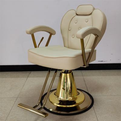 China Dongpin Black Vintage Hair Salon Furniture Barber Shop Furniture Metal Baber Chair Modern Beauty Hairdressing Styling Retro Barber Chair for sale