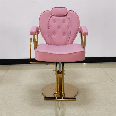 China Antique Golden Hairdressing Chair Factory Dongpin Salon Equipment Modern Shaving Barber Shop Furniture Retro Barber Chairs For Sale for sale