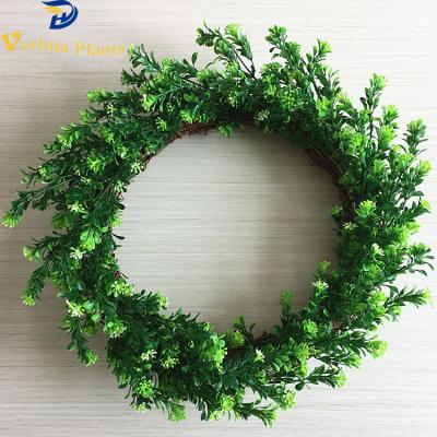 China 2021 New Design Environmental Friendly Fashion Holiday Decorative Artificial Handmade Silk Door Wreath for sale