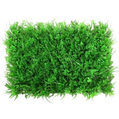 China Environmental Friendly Plastic Green Plants Wall Decorative Indoor Outdoor Artificial Grass for sale