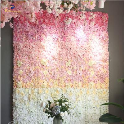 China Artificial silk gradient wall decorative hanger flower wholesale environmental friendly wedding handmade wall for sale