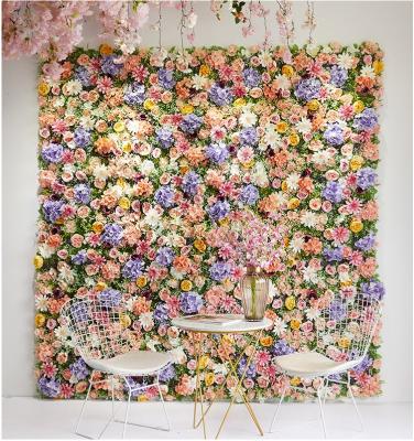 China Environmental friendly artificial flower wall background for wedding company exhibition decorative wall for sale