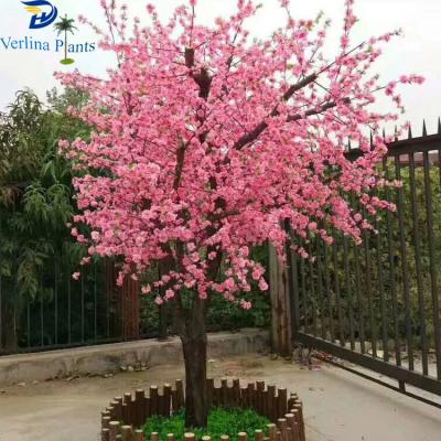 China Customized Environment Friendly Decor Fake Silk 2m Pink Cherry Blossom Artificial Trees for sale