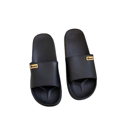 China Fashion trend personalized single black thick-soled non-slip home women's bathroom slippers home slippers for sale