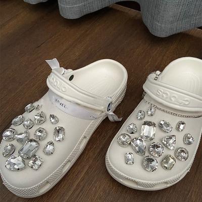 China Wholesale Crystal Clog Charms For Crocs Shoes Colorful Diamond Clogs Colorful For Beach Crocs Shoe for sale