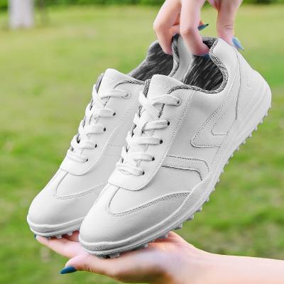 China EVA Sports Series Simple Lightweight Sports Shoes Microfiber Waterproof Upper Breathable Ladies Golf Shoes for sale