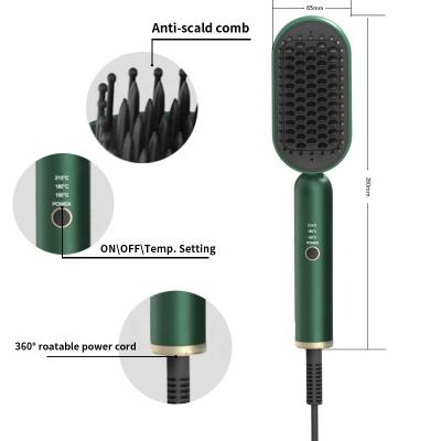 China Comfortable Anion Hair Straightener Brush High Density Teeth Easier To Straighten Hair Comb 10Million Anion Continuously Output Anion for sale