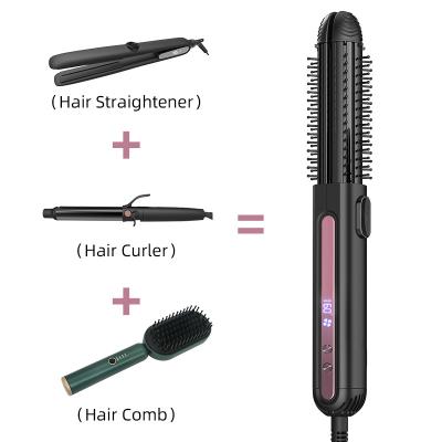 China Negative Ions 4 in 1 Best Hot Hair Dryer and Airbrush Volumizer Hair Straightener Ionic Curling Iron for sale