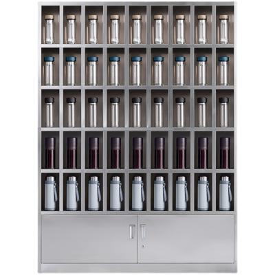 China Hospital Factory Staff Stainless Steel Lockers and Expandable Water Cup Cabinets for sale