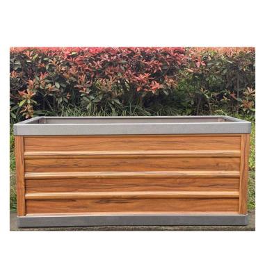 China Widely Used Modern Luxury Special Design Box Aluminum Alloy Flower Wooden Box For Street Decoration for sale