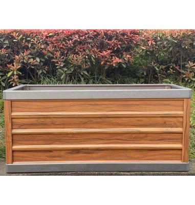 China Widely Used Modern Special Design Box Aluminum Alloy Flower Wooden Box For Street Decoration for sale