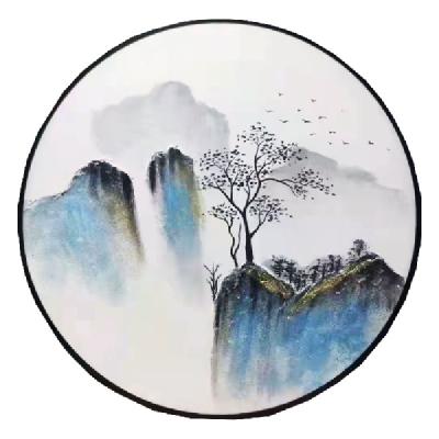 China Modern Modern Feather Paintings Crystal Porcelain Painting Decorative Living Room Decor Art for sale