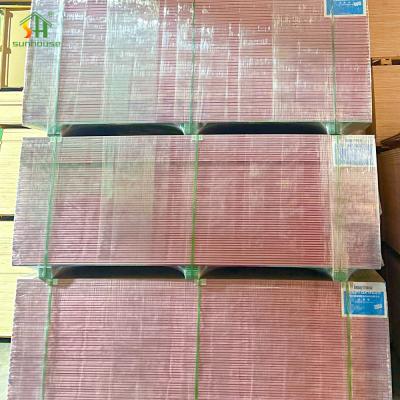 China High Quality Wholesale 1220X2440Mm 9Mm Sag Resistance Plasterboard Drywall Fire Resistant Gypsum Board for sale