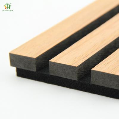 China Direct Sales 4X8Ft Durable Materials Anti-Scratch Acoustic Slat Wall Panel For Interior Decoration for sale