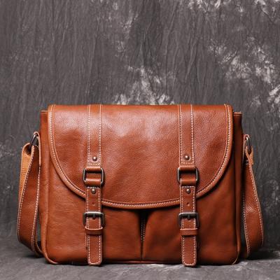 China Multificational Leisure Messenger Bag For Men 2020 Sling Bags Custom Messenger Bags With Leather Logo Various Colors Hot Sale Genuine Leather for sale