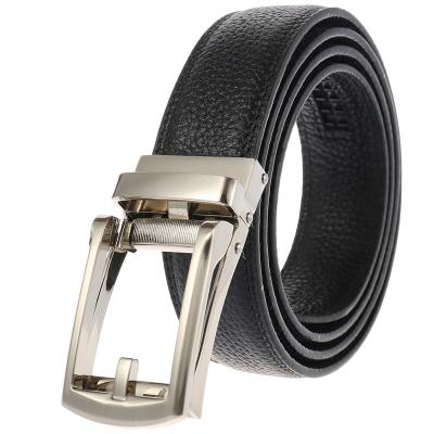 China Fashion.Casual.Business Custom Genuine Leather Belt Man's Automatic Belts For Men Cowhide Emboss Logo Ratchet Belt for sale