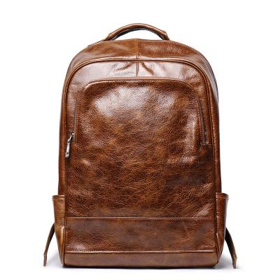 China Vegan Leather Tote Bags Backpack Genuine Leather Leather Stitch Backpack Men Mochila Cuero Hombre School Bag for sale