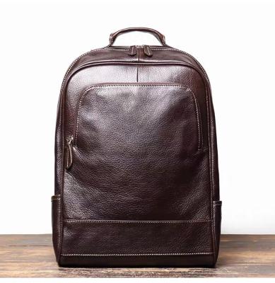 China Nappa backpack men leather cool fashion travel school backpack bags boys laptop backpack nappa 2020 for sale